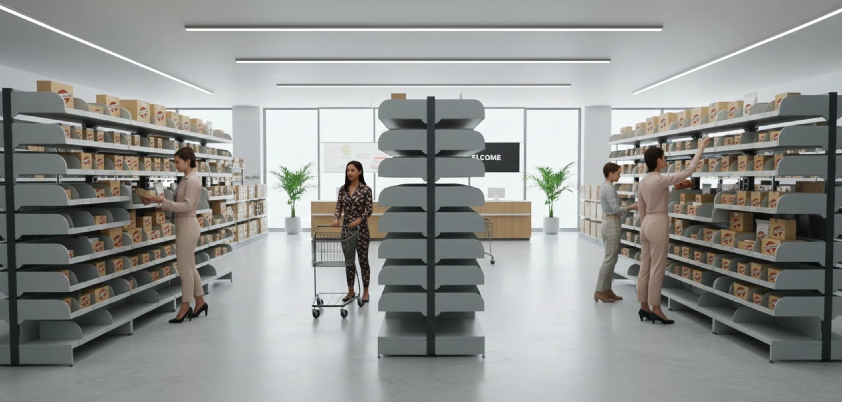 Estantería ER en tienda o almacén de picking